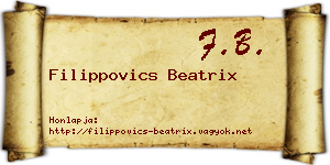 Filippovics Beatrix névjegykártya